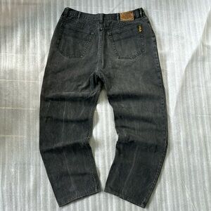 Vintage Fila Wide Leg Black Denim Jeans Mens Size 38